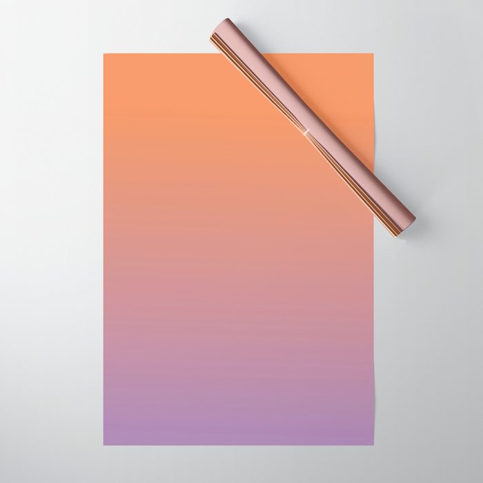 OMBRE ORANGE PURPLE PASTEL COLOR Wrapping Paper Gallery Image 1