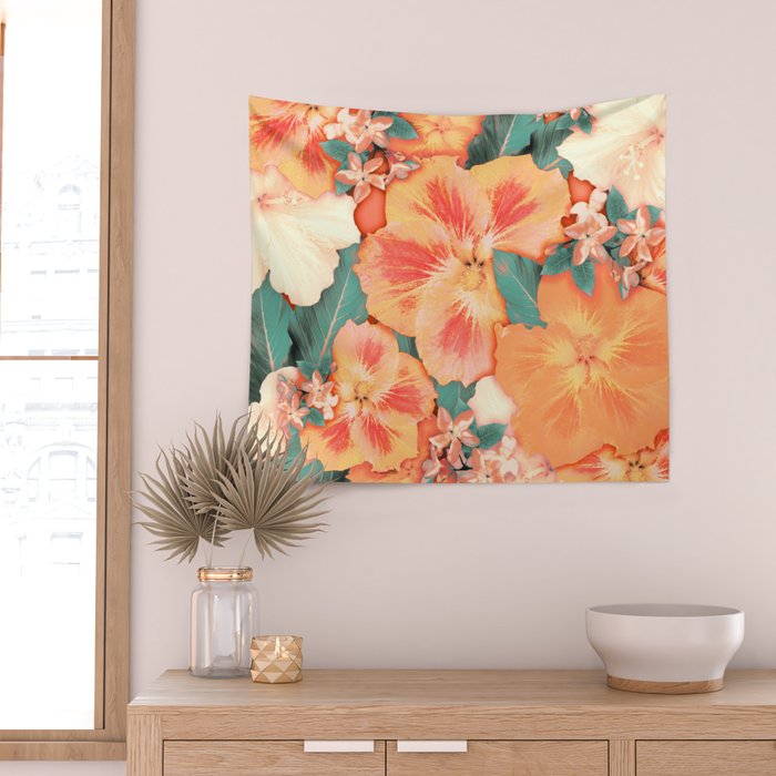 Aloha Orange Sherbet Wall Tapestry Gallery Image 2