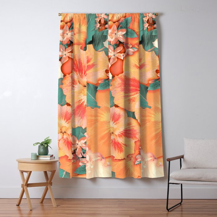 Aloha Orange Sherbet Window Curtain Gallery Image 5