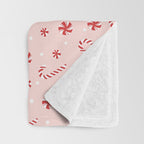 Peppermint Christmas Throw Blanket Gallery Image 3
