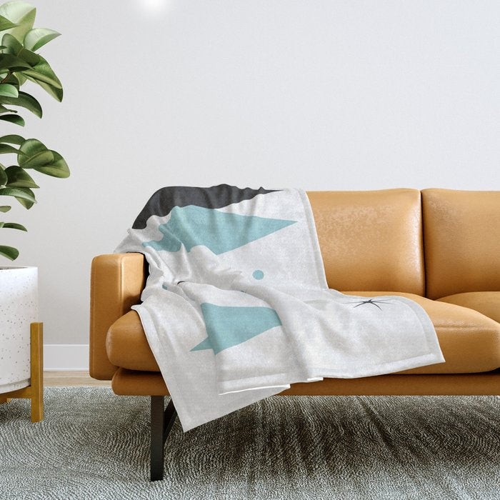 Vintage 1950s Mid Century Modern Design Throw Blanket Gallery Image 1