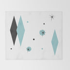 Vintage 1950s Mid Century Modern Design Throw Blanket Gallery Image 2
