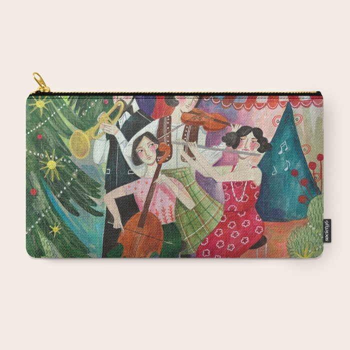 Festive holiday music concert in the forest Carry All Pouch Gallery Image 2