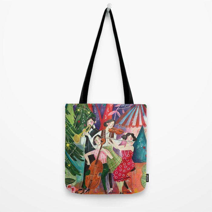 Festive holiday music concert in the forest Tote Bag Gallery Image 2