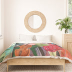 Festive holiday music concert in the forest Duvet Cover Gallery Image 3