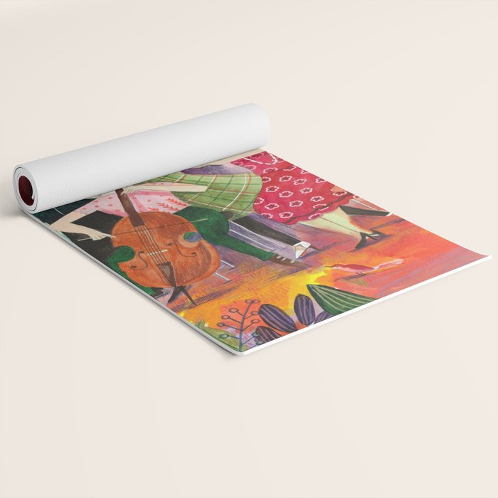 Festive holiday music concert in the forest Yoga Mat Gallery Image 2