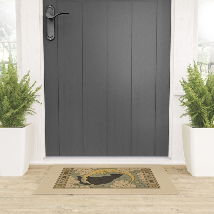 Fly Me to The Moon Welcome Mat Gallery Image 3