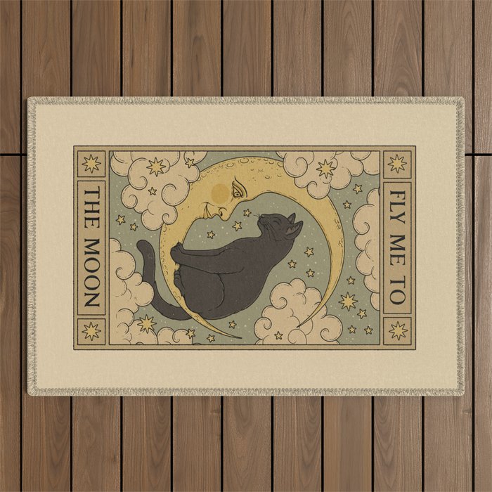Fly Me to The Moon Outdoor Rug Gallery Image 1