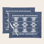 Southwestern Pattern 128 Indigo Blue Placemat Gallery Image 1