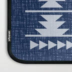 Southwestern Pattern 128 Indigo Blue Laptop Sleeve Gallery Image 3