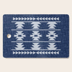 Southwestern Pattern 128 Indigo Blue Cutting Board Gallery Image 1