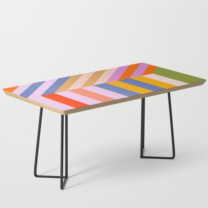 Bold Playful Bauhaus Geometric stripes 1 Coffee Table Gallery Image 1