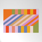 Bold Playful Bauhaus Geometric stripes 1 Welcome Mat Gallery Image 1