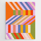Bold Playful Bauhaus Geometric stripes 1 Jigsaw Puzzle Gallery Image 1