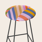 Bold Playful Bauhaus Geometric stripes 1 Stool Gallery Image 2