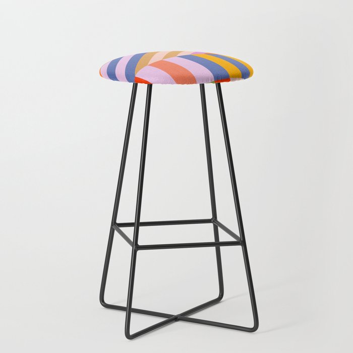 Bold Playful Bauhaus Geometric stripes 1 Stool Gallery Image 1