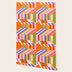 Bold Playful Bauhaus Geometric stripes 1 Wallpaper Gallery Image 2