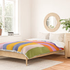 Bold Playful Bauhaus Geometric stripes 1 Duvet Cover Gallery Image 2