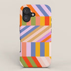 Bold Playful Bauhaus Geometric stripes 1 iPhone Case Gallery Image 1