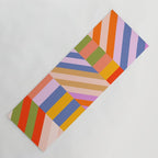Bold Playful Bauhaus Geometric stripes 1 Yoga Mat Gallery Image 1