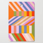 Bold Playful Bauhaus Geometric stripes 1 Cutting Board Gallery Image 1