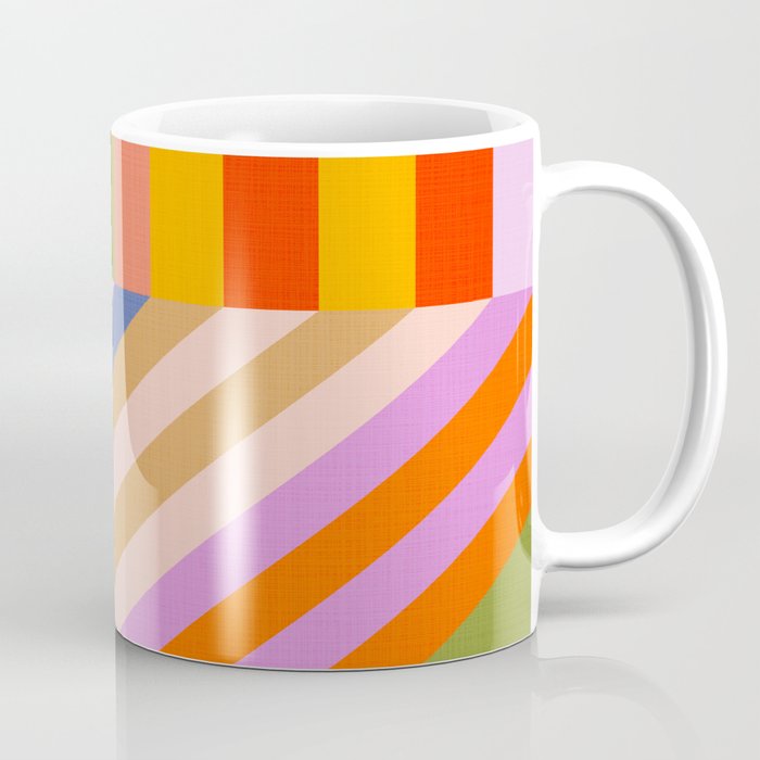 Bold Playful Bauhaus Geometric stripes 1 Coffee Mug Gallery Image 1