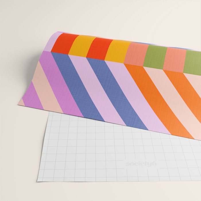 Bold Playful Bauhaus Geometric stripes 1 Wrapping Paper Gallery Image 2