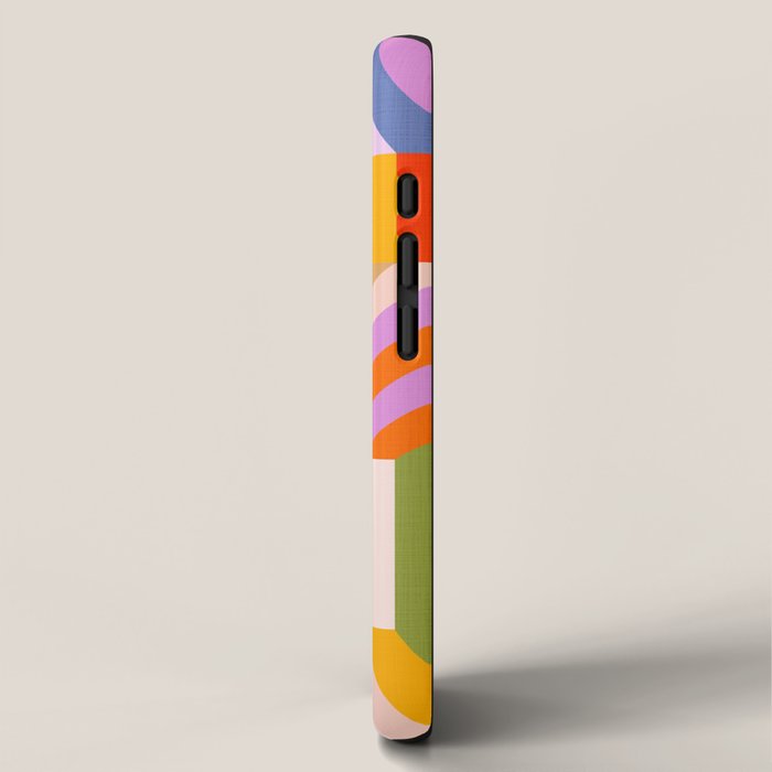 Bold Playful Bauhaus Geometric stripes 1 iPhone Case Gallery Image 2