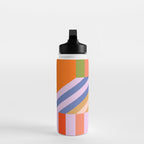 Bold Playful Bauhaus Geometric stripes 1 Water Bottle Gallery Image 3