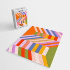 Bold Playful Bauhaus Geometric stripes 1 Jigsaw Puzzle Gallery Image 2