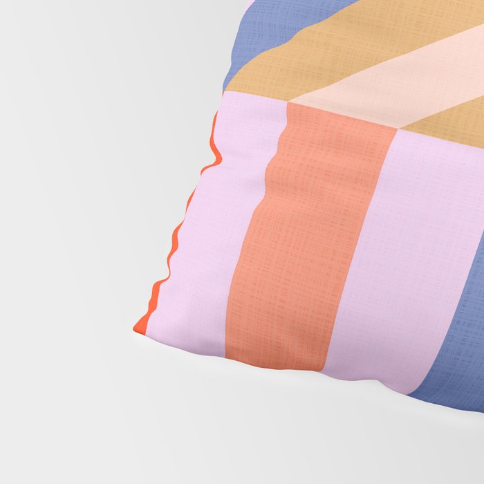 Bold Playful Bauhaus Geometric stripes 1 Pillow Sham Gallery Image 4