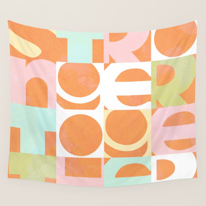 Stronger Together #peachy  Wall Tapestry Gallery Image 4
