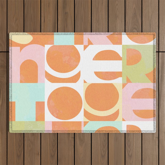 Stronger Together #peachy  Outdoor Rug Gallery Image 1