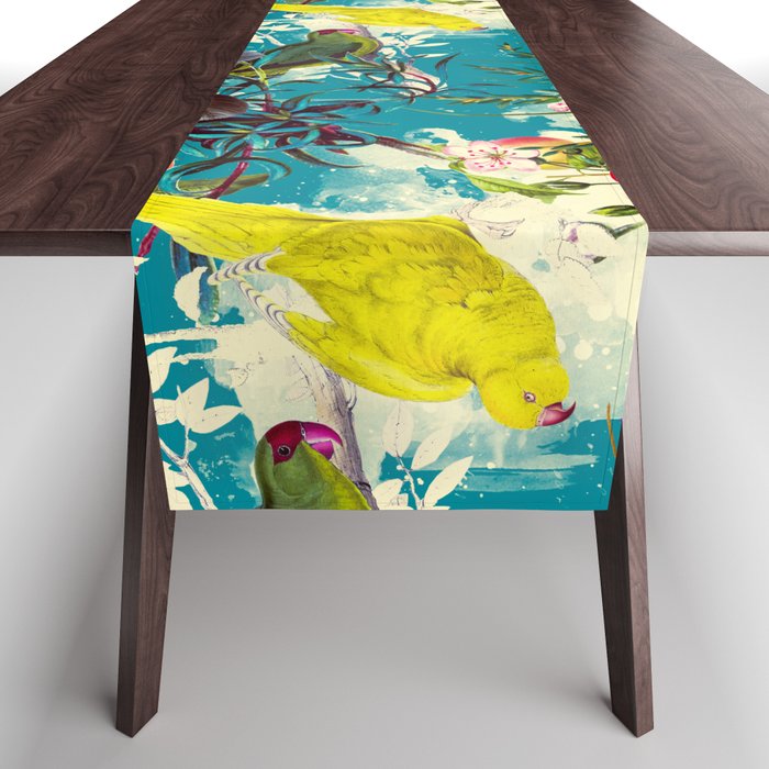 Tropical birds in the nature - 010 Table Runner Gallery Image 1