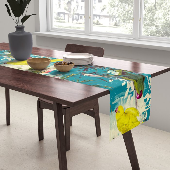 Tropical birds in the nature - 010 Table Runner Gallery Image 2