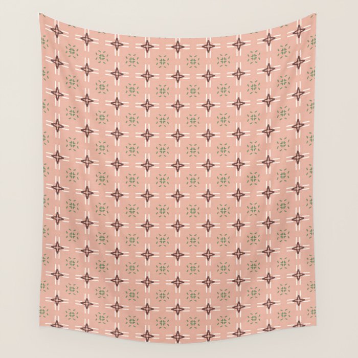Crossroads Geometric Peach Multi Wall Tapestry Gallery Image 1