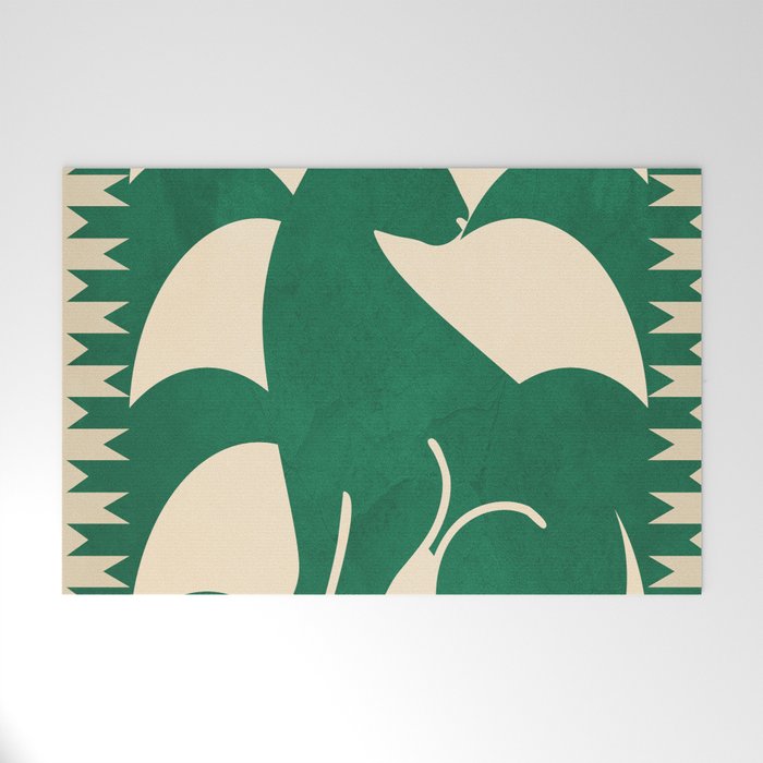 Minimalist Rabbit 2 Welcome Mat Gallery Image 1