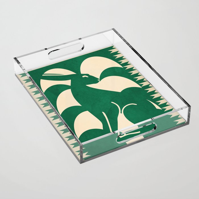 Minimalist Rabbit 2 Acrylic Tray Gallery Image 1