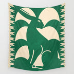 Minimalist Rabbit 2 Wall Tapestry Gallery Image 4