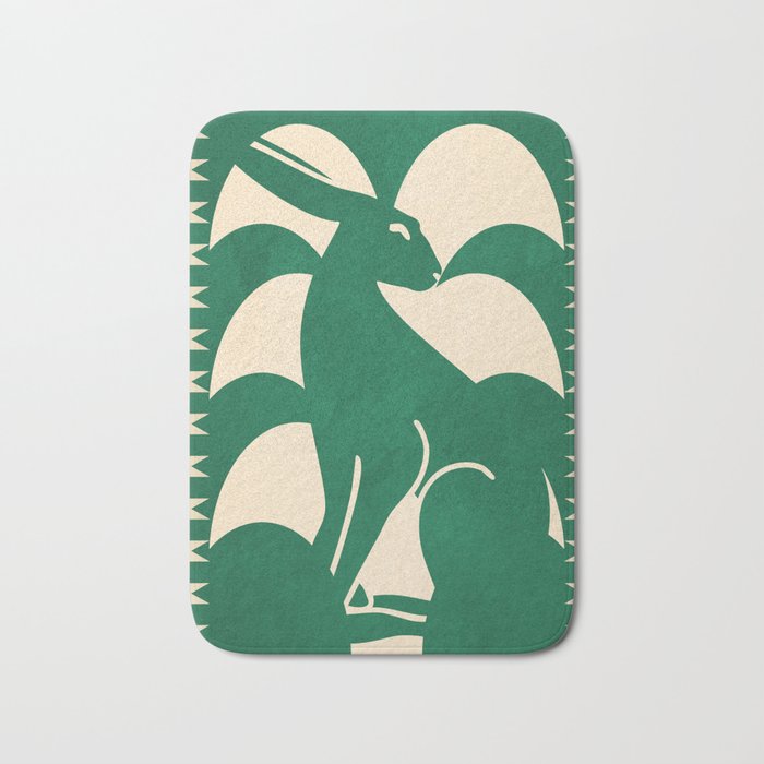 Minimalist Rabbit 2 Bath Mat Gallery Image 1