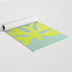 Lime & Sea Green: Matisse Paper Cutouts 06 Yoga Mat Gallery Image 2