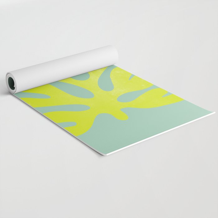 Lime & Sea Green: Matisse Paper Cutouts 06 Yoga Mat Gallery Image 2
