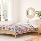 Kermina Suzani Uzbekistan Embroidery Print Duvet Cover Gallery Image 2
