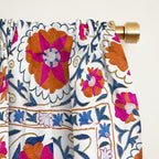 Kermina Suzani Uzbekistan Embroidery Print Window Curtain Gallery Image 2