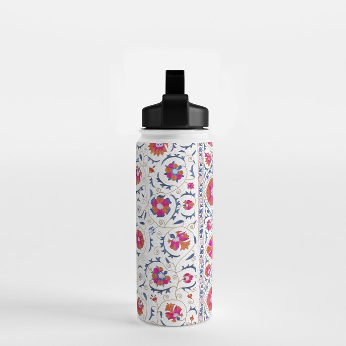 Kermina Suzani Uzbekistan Embroidery Print Water Bottle Gallery Image 2