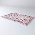 Kermina Suzani Uzbekistan Embroidery Print Rug Gallery Image 3