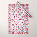 Kermina Suzani Uzbekistan Embroidery Print Wrapping Paper Gallery Image 1