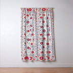 Kermina Suzani Uzbekistan Embroidery Print Window Curtain Gallery Image 3