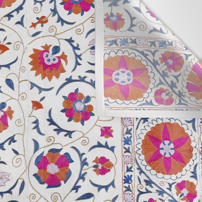 Kermina Suzani Uzbekistan Embroidery Print Wall Tapestry Gallery Image 3