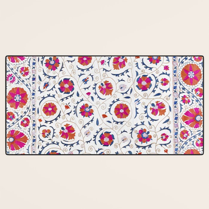 Kermina Suzani Uzbekistan Embroidery Print Desk Mat Gallery Image 3